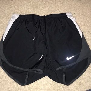 Black, grey and white nike shorts